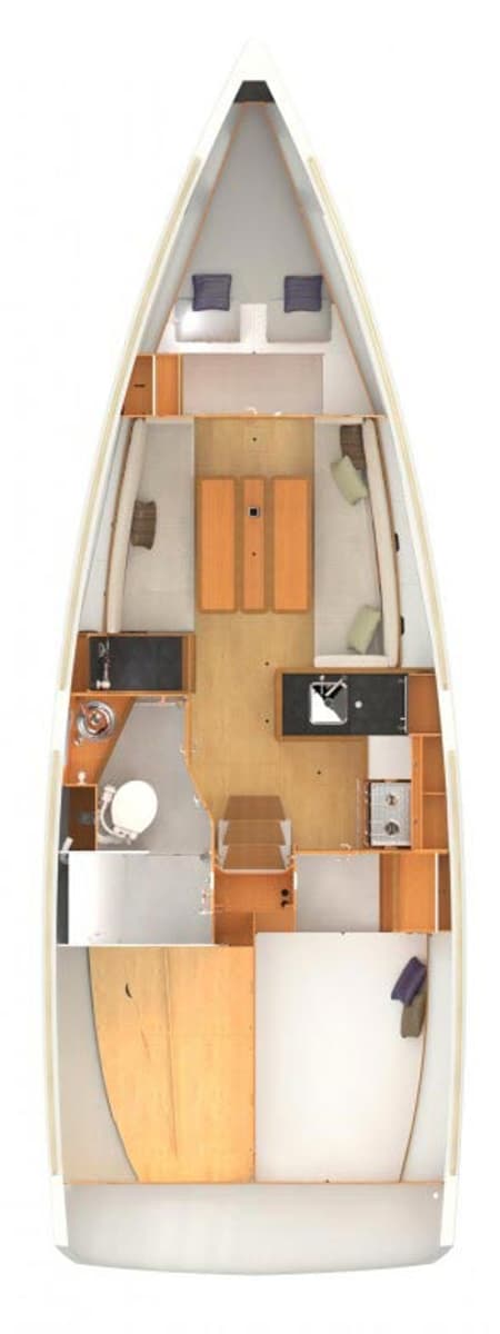 Charter Rental Sailboat Glasswing in Croatia Layout | Yacht4Less