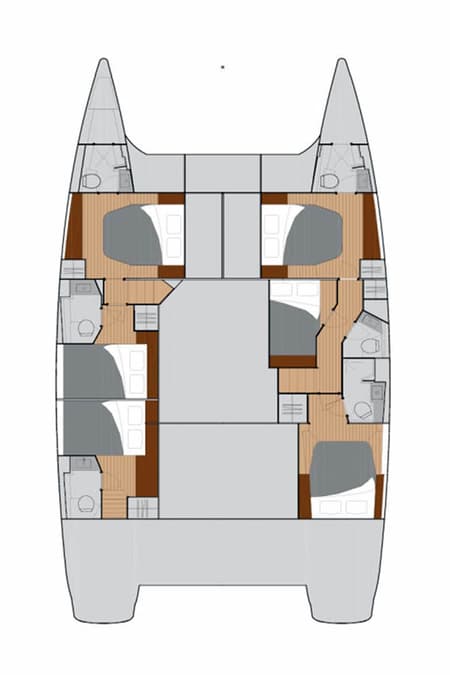 Charter Rental Catamaran Lingaro in Greece Layout | Yacht4Less
