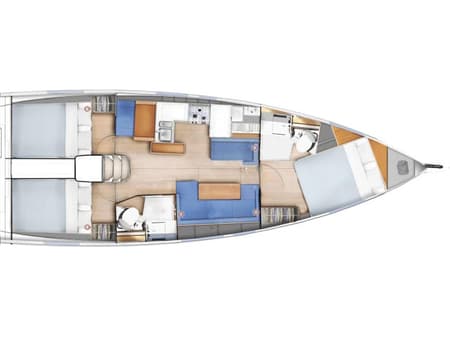 Charter Rental Sailboat Sea Breeze in Turkey Layout | Yacht4Less