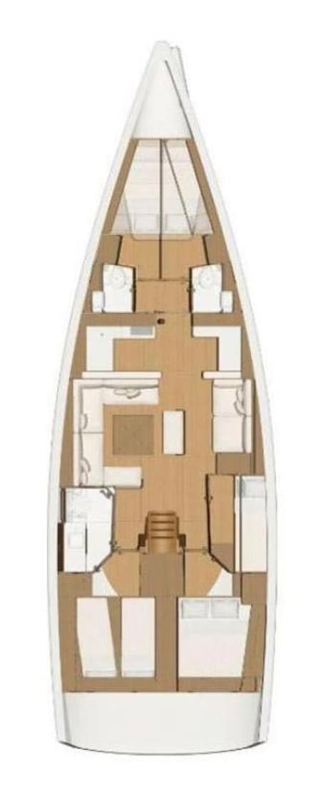 Charter Rental Sailboat Luna 77 in Croatia Layout | Yacht4Less
