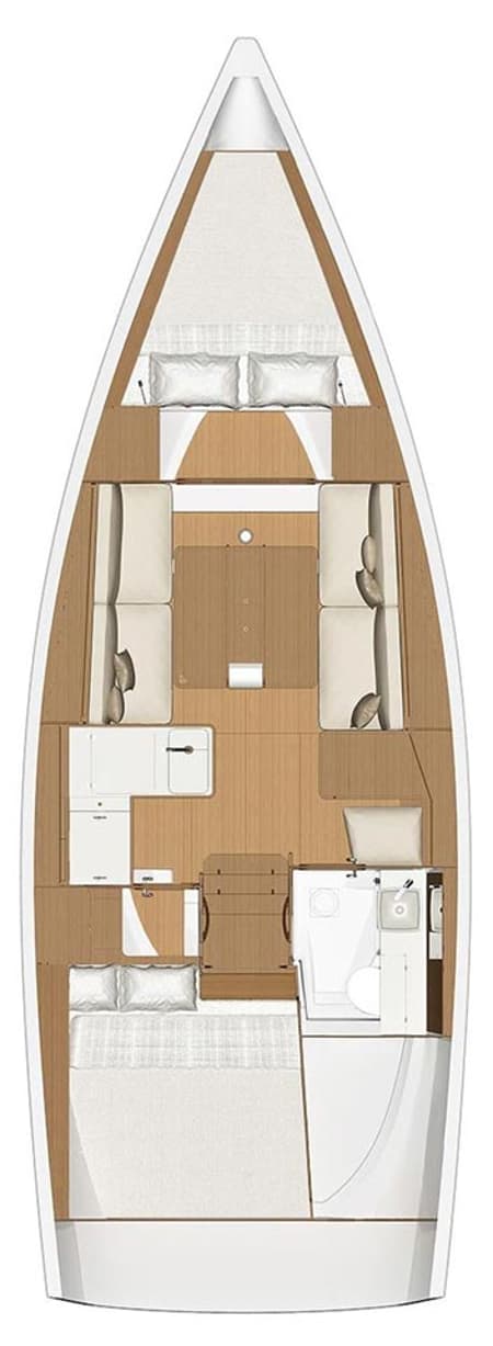 Charter Rental Sailboat Pina Colada in Croatia Layout | Yacht4Less
