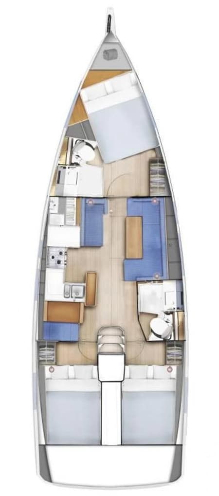 Charter Rental Sailboat Beauty in Croatia Layout | Yacht4Less