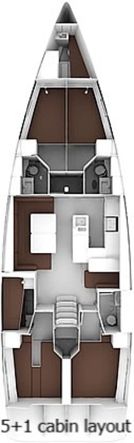 Charter Rental Sailboat Baby Blue 2 in Croatia Layout | Yacht4Less