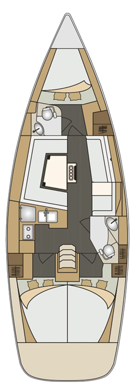Charter Rental Sailboat Anadea in Croatia Layout | Yacht4Less