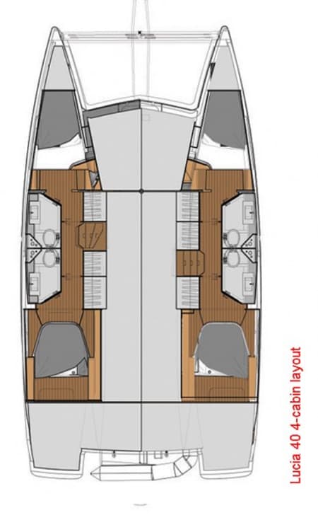 Charter Rental Catamaran Admira in Croatia Layout | Yacht4Less