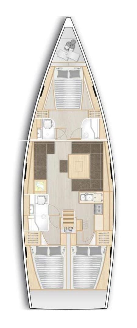 Charter Rental Sailboat Pepe in Croatia Layout | Yacht4Less