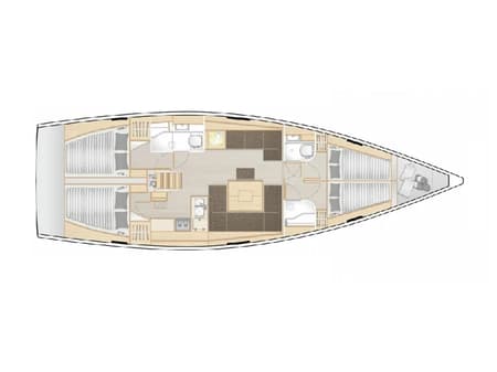 Charter Rental Sailboat Aura II in Croatia Layout | Yacht4Less