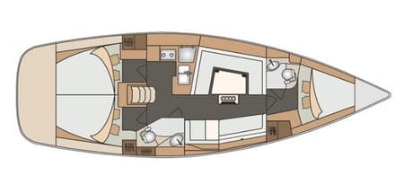 Charter Rental Sailboat Fortiss in Croatia Layout | Yacht4Less