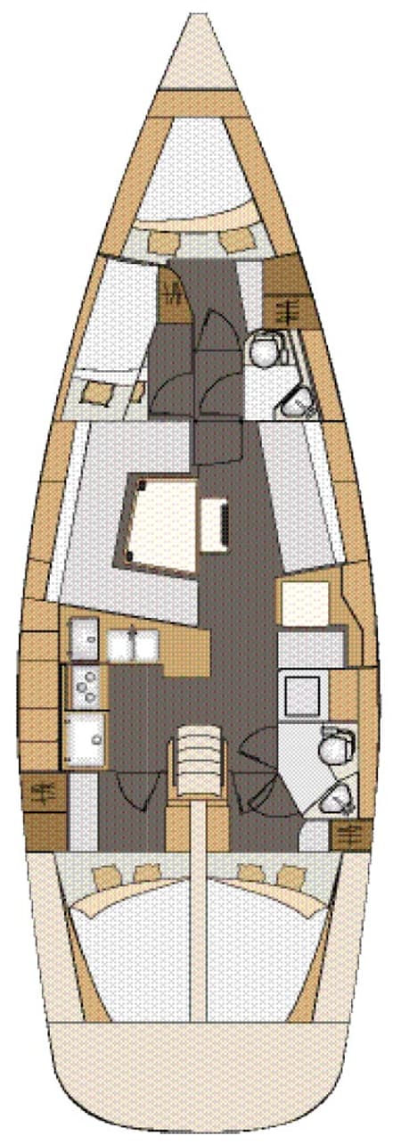 Charter Rental Sailboat Sea Cure in Croatia Layout | Yacht4Less