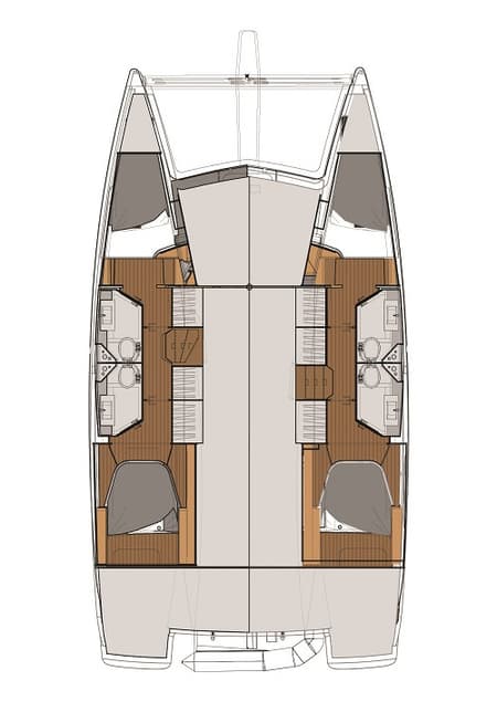 Charter Rental Catamaran Sunrise in Turkey Layout | Yacht4Less