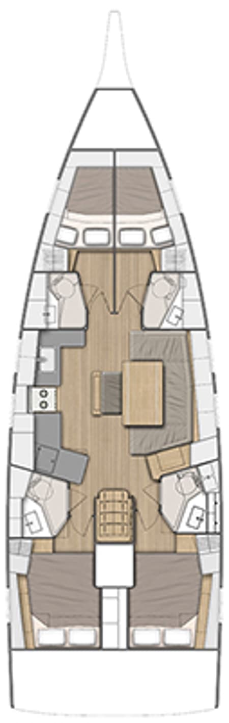 Charter Rental Sailboat Antonela M in Croatia Layout | Yacht4Less