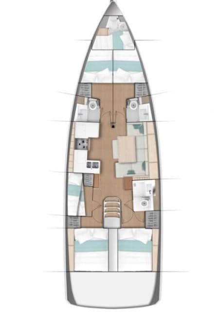 Charter Rental Sailboat Hrvaska in Croatia Layout | Yacht4Less