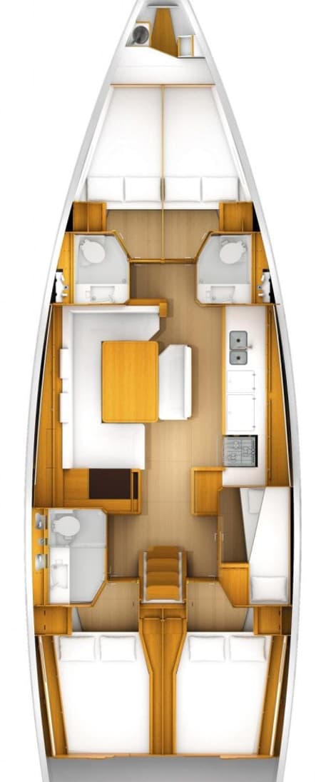 Charter Rental Sailboat Purple Rain in Croatia Layout | Yacht4Less