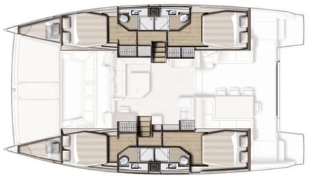Charter Rental Catamaran Pandora V in Croatia Layout | Yacht4Less