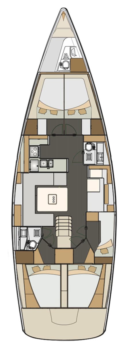 Charter Rental Sailboat P & B in Croatia Layout | Yacht4Less