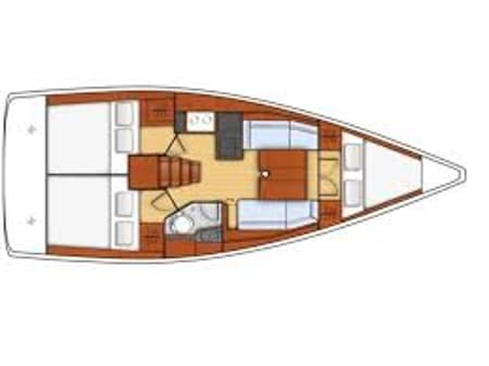 Charter Rental Sailboat Kolibri in Croatia Layout | Yacht4Less