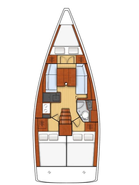 Charter Rental Sailboat Idila in Croatia Layout | Yacht4Less