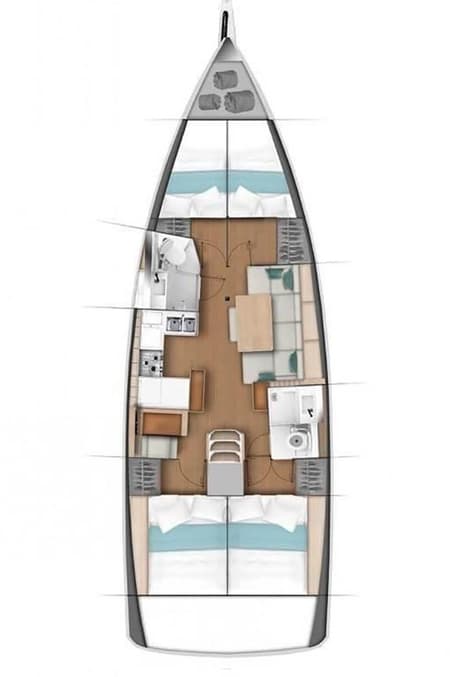 Charter Rental Sailboat Ermis in Greece Layout | Yacht4Less