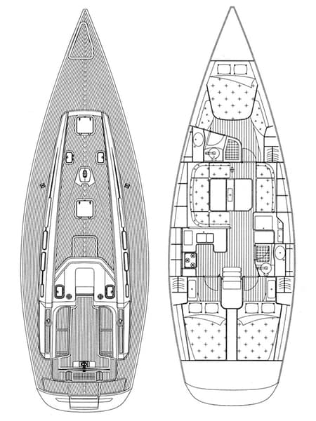 Charter Rental Sailboat Pingala in Croatia Layout | Yacht4Less