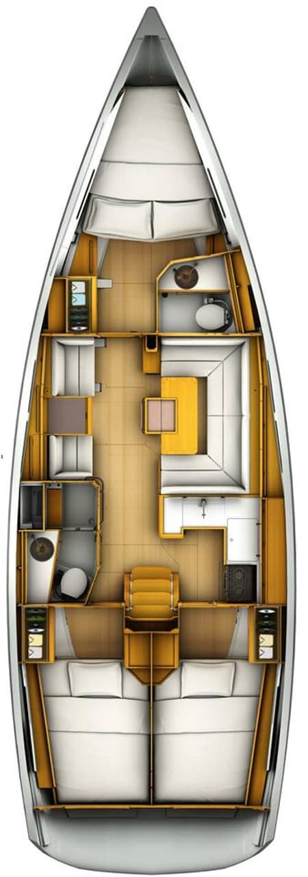 Charter Rental Sailboat Calypso in Greece Layout | Yacht4Less
