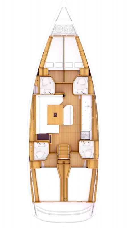 Charter Rental Sailboat Athena in Greece Layout | Yacht4Less