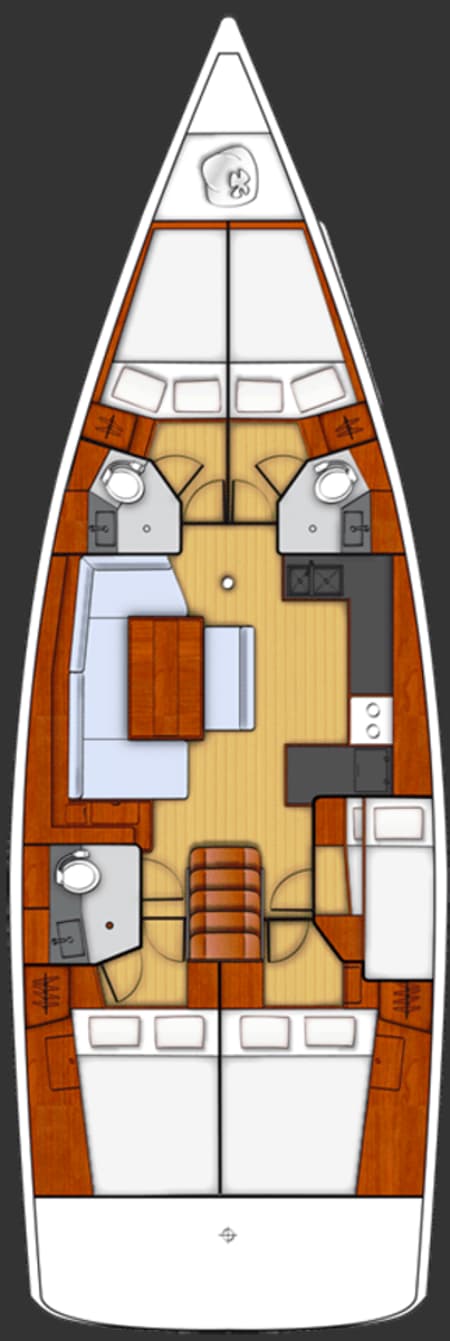 Charter Rental Sailboat Pherousa in Greece Layout | Yacht4Less