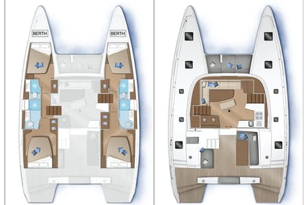 Charter Rental Catamaran Lili in BVI Layout | Yacht4Less