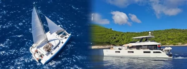 what is the difference between a sailing catamaran and a power catamaran charter?